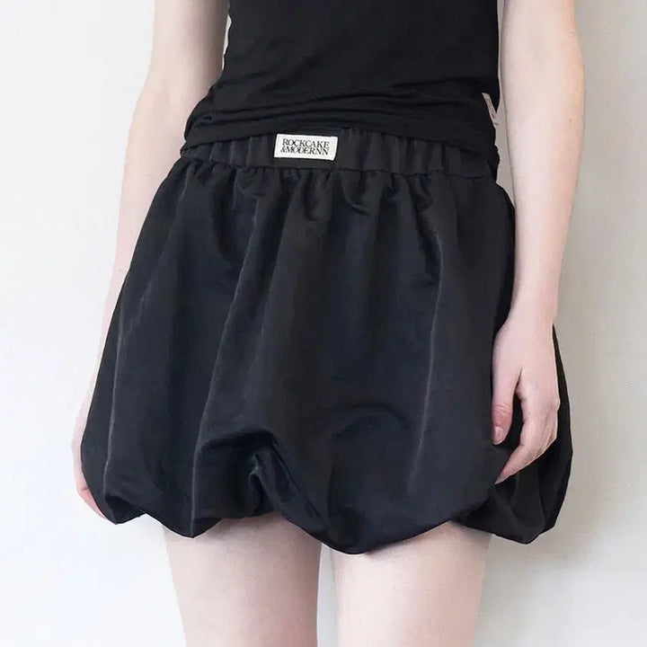 [BUNJANG] Rock Cake Balloon Skirt Black / 락케이크 벌룬 스커트