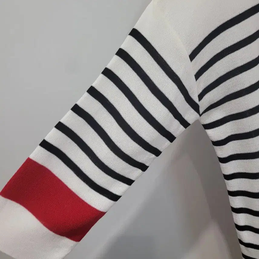 [BUNJANG] EnC Striped 3/4 Sleeve Summer Knit Top / EnC 스트라이프 7부 소매 여름 니트 55~77 프리사이즈