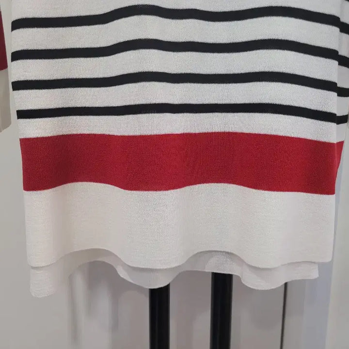 [BUNJANG] EnC Striped 3/4 Sleeve Summer Knit Top / EnC 스트라이프 7부 소매 여름 니트 55~77 프리사이즈
