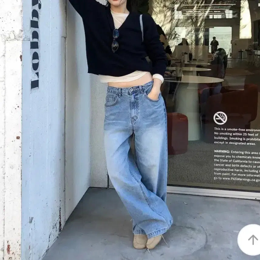 [BUNJANG] Underbee Calvin Wide Denim Pants / 언더비 캘빈 와이드 데님 팬츠