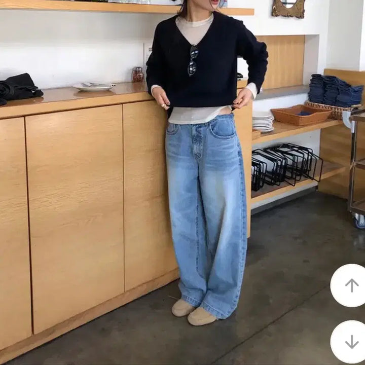 [BUNJANG] Underbee Calvin Wide Denim Pants / 언더비 캘빈 와이드 데님 팬츠