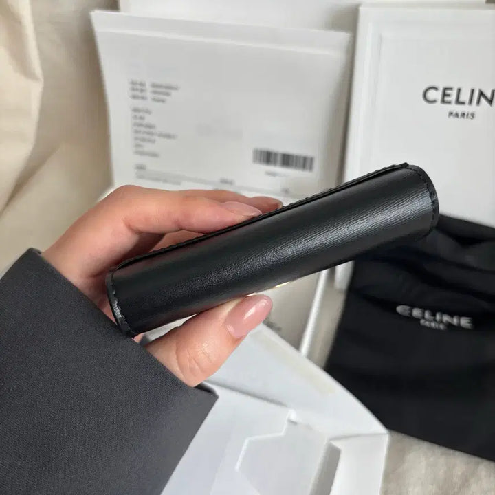 [BUNJANG] Celine Triomphe Shiny Calfskin Flap Card Wallet / (정품/새상품급) 셀린느 트리옹프 샤이니 카프스킨 플랩 카드 지갑