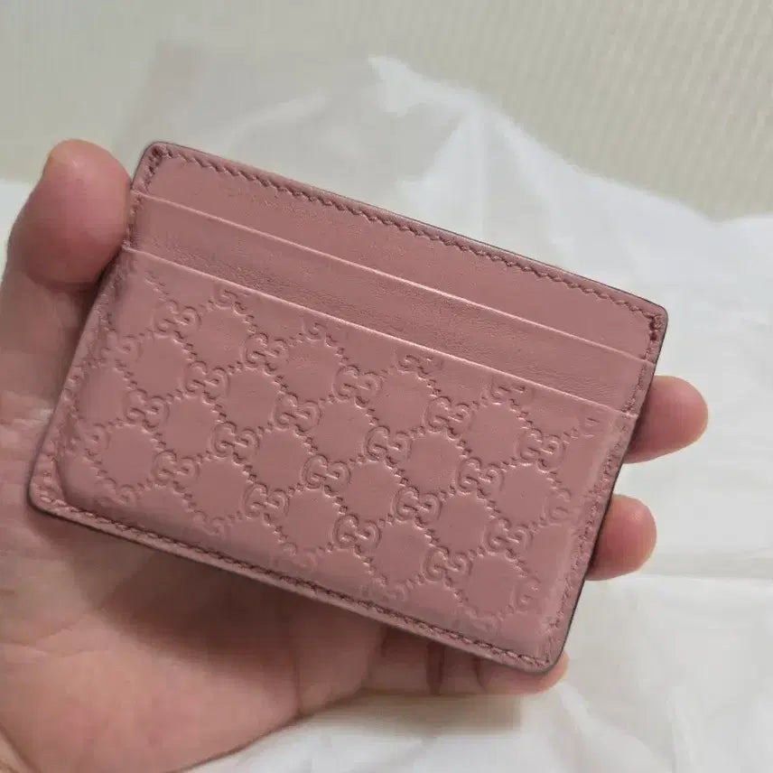 [BUNJANG] Gucci GG Microguccissima Cardholder Pink / 무배) 구찌 GG 마이크로시마 카드지갑 핑크