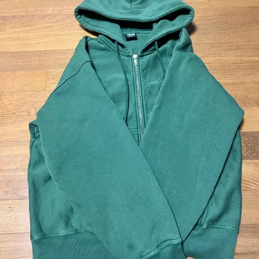 [BUNJANG] Stussy Green Hoodie Zip-up / 스투시 그린 후드집업