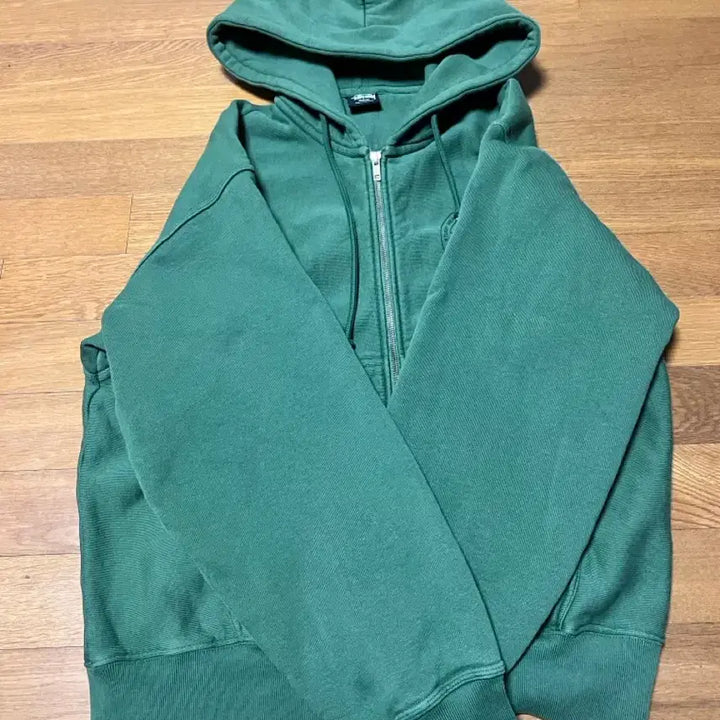 [BUNJANG] Stussy Green Hoodie Zip-up / 스투시 그린 후드집업
