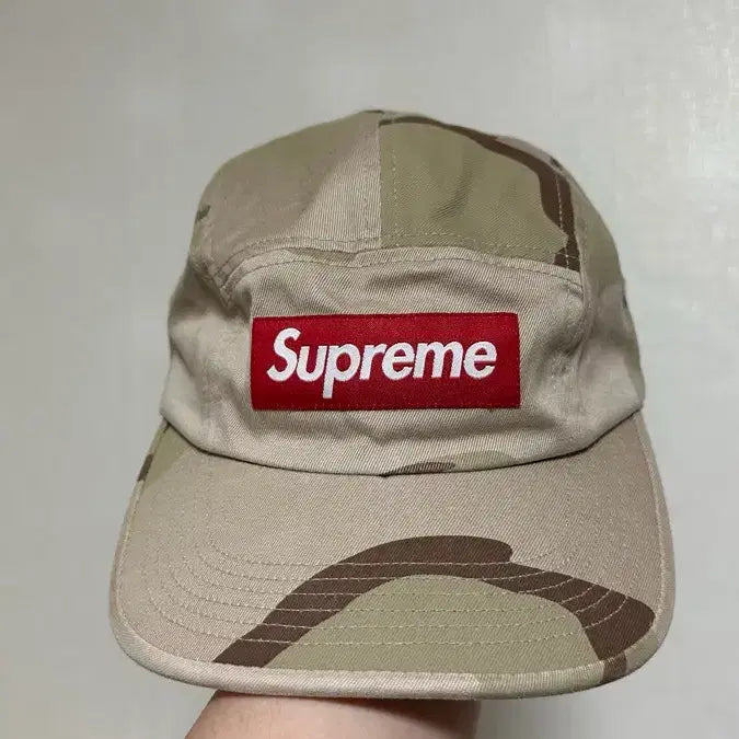 [BUNJANG] Supreme Washed Chino Twill Camp Cap Desert Camo / 슈프림 워시드 치노 트윌 캠프캡 데저트 카모