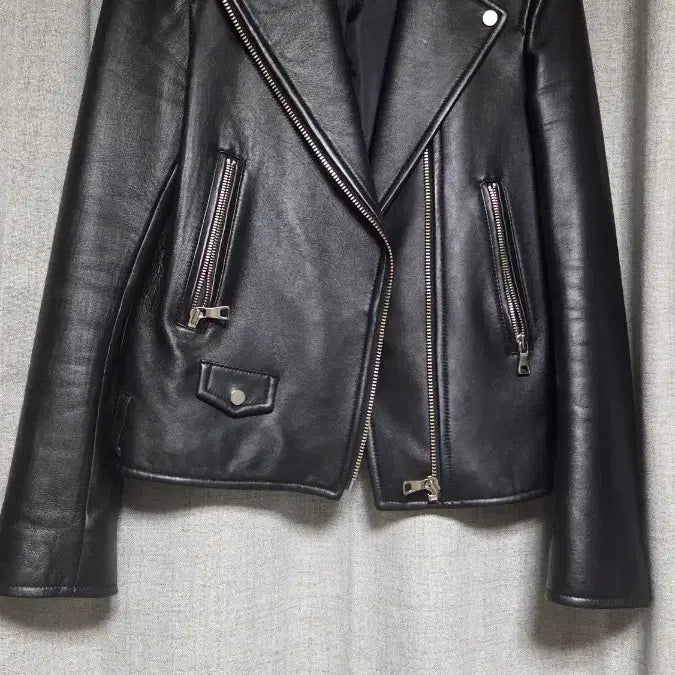 [BUNJANG] Niceclub Black Leather Rider Jacket / 나이스클럽 블랙 가죽 라이더 자켓