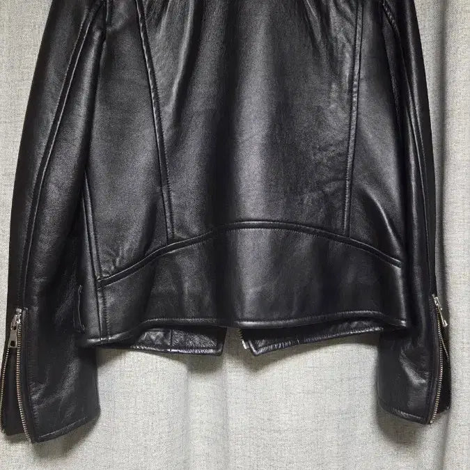 [BUNJANG] Niceclub Black Leather Rider Jacket / 나이스클럽 블랙 가죽 라이더 자켓