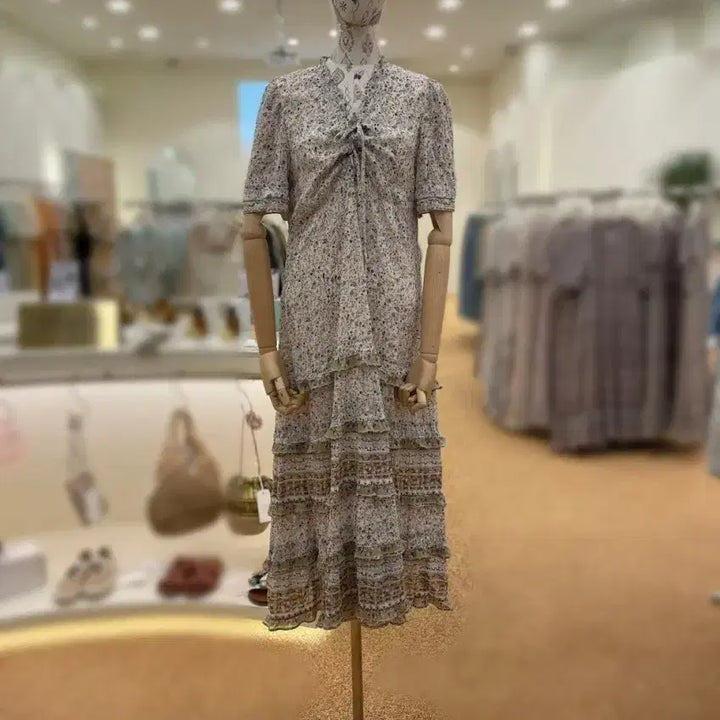 [BUNJANG] Thursday Island Lace-Up Border Dress T224AOP304W / Thursday Island레이스업 보더 원피스T224AOP304W