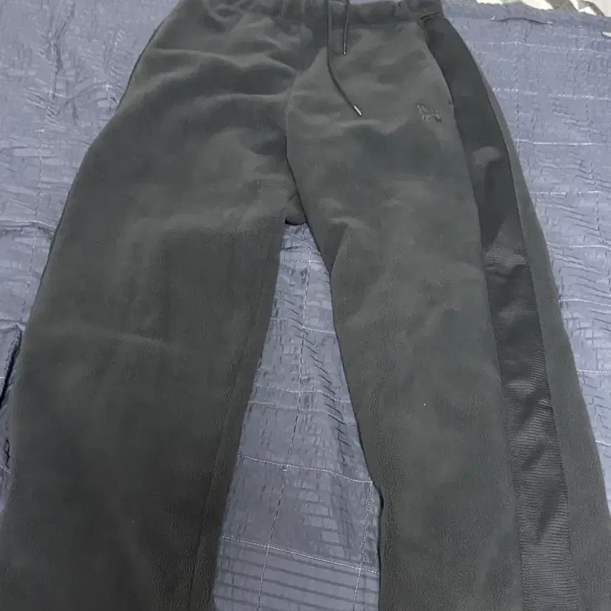 [BUNJANG] Uniqlo x Needles Fleece Wide Pants Dark Grey L / 유니클로 니들스 후리스 와이드팬트 다크그레이 L