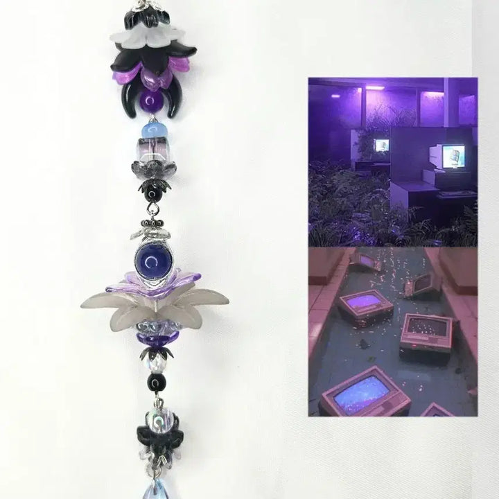 [BUNJANG] Purple Mood Bead Keychain / 보라빛 무드 비즈 키링