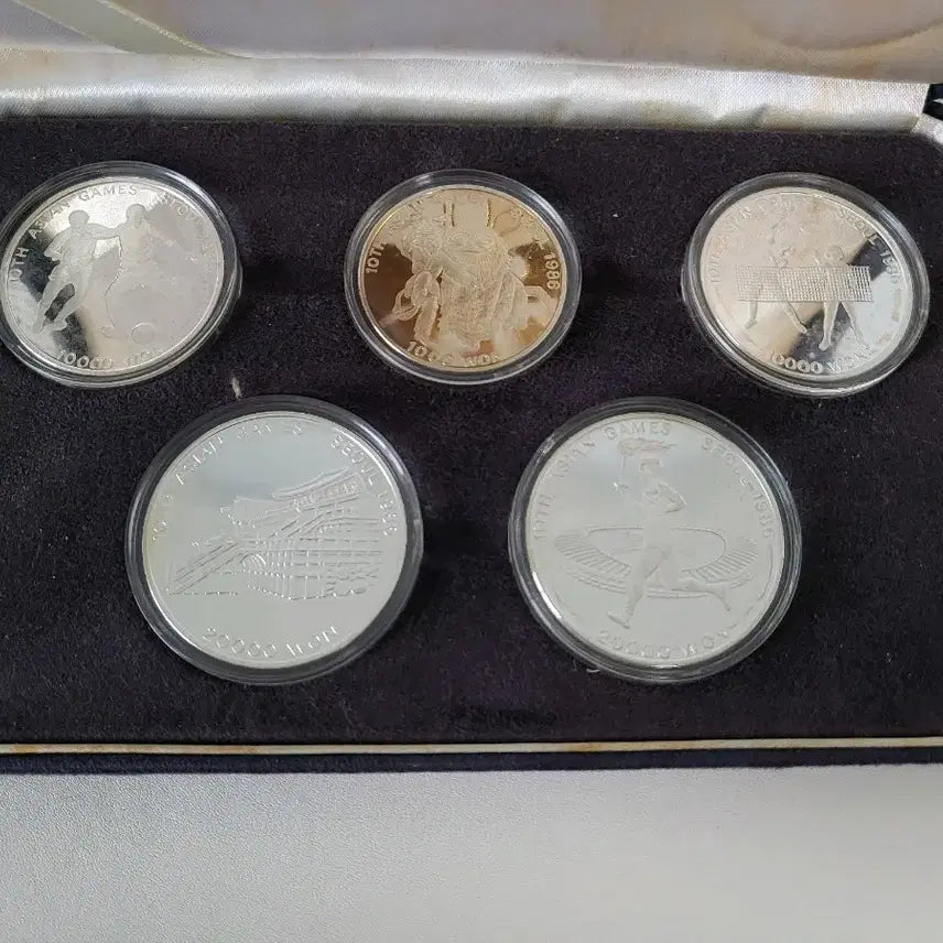 [BUNJANG] 1986 Seoul Asian Games Commemorative Coin 5-Type Set / 86 아시안게임 기념주화 5종 세트