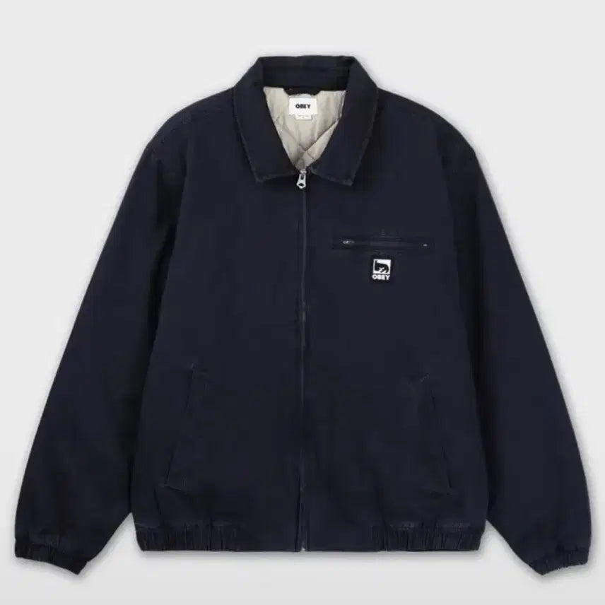 [BUNJANG] Obey Division Blouson Jacket Black L / 오베이 디비전 블루종 재킷 블랙 L