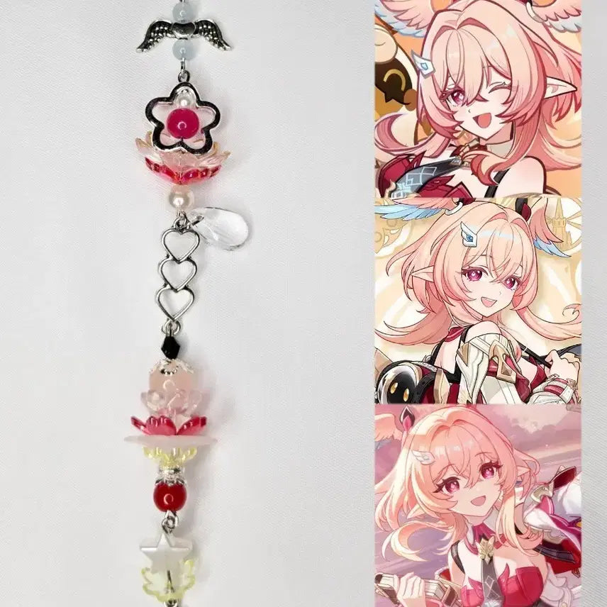 [BUNJANG] Genshin Linnea Beaded Keychain / 원신 ㅣ 린네아 비즈 키링