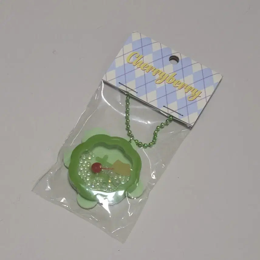 [BUNJANG] Turtle Melon Bread Pudding Charm Pineapple Cherry Biz Keychain / (새상품) 거북이 멜론 메론빵 푸딩 체리 파인애플 비즈 키링 카메론