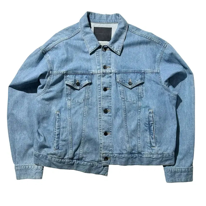 [BUNJANG] Diet Butcher Slim Skin DBSS Asymmetrical Denim Trucker Jacket XL / [XL] 다이어트 부처 슬림 스킨 DBSS 비대칭 데님 트러커 자켓