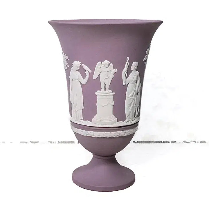 [BUNJANG] Wedgwood Jasperware Lilac Trumpet Big Vase / [컨디션할인] 웨지우드 제스퍼웨어 라일락 나팔형 빅 베이스 화병