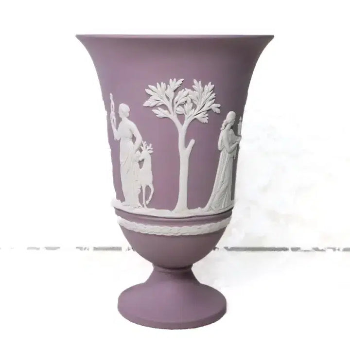 [BUNJANG] Wedgwood Jasperware Lilac Trumpet Big Vase / [컨디션할인] 웨지우드 제스퍼웨어 라일락 나팔형 빅 베이스 화병