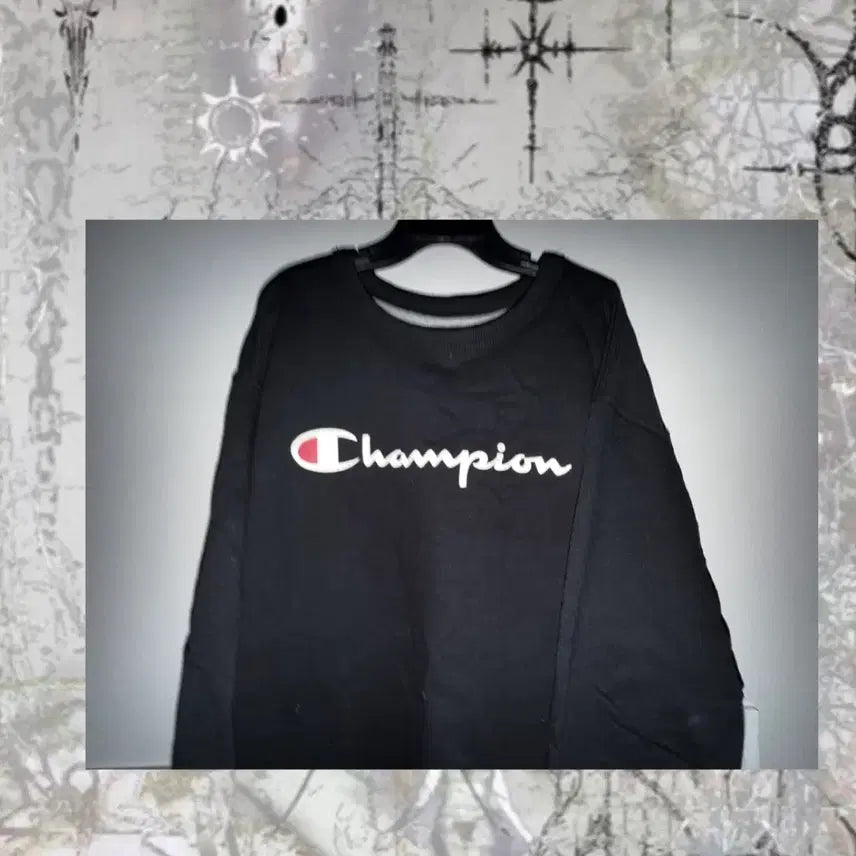 [BUNJANG] Champion Vintage Black Sweatshirt / 챔피온 빈티지 블랙 맨투맨