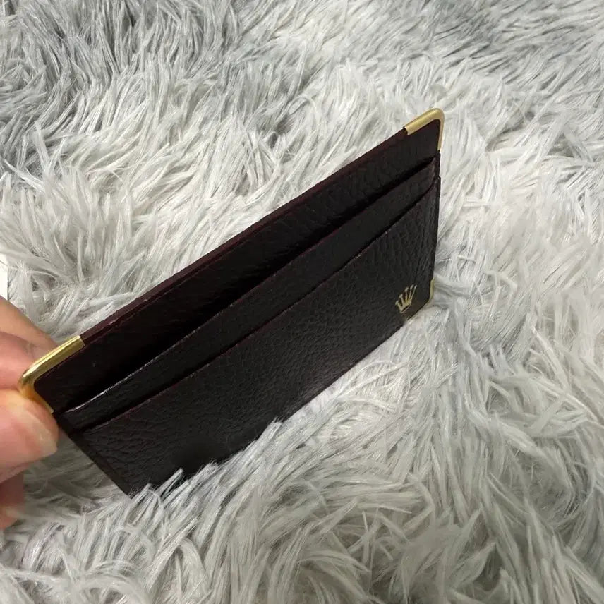 [BUNJANG] Rolex Leather Card Holder Brown / 롤렉스 가죽 카드지갑 브라운