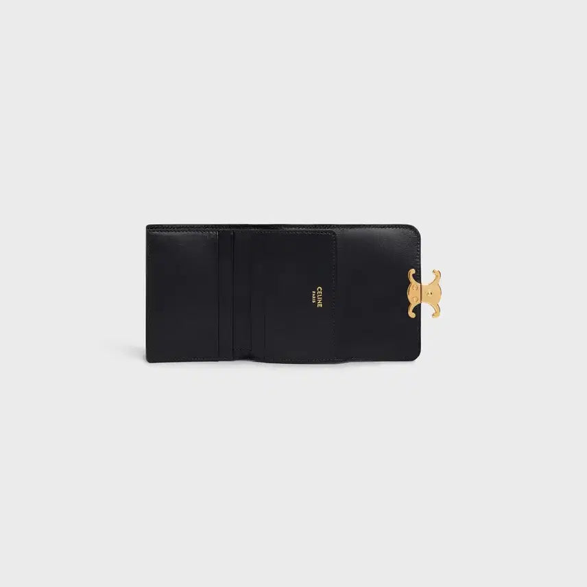 [BUNJANG] Celine Compact Wallet Triomphe Shiny Calfskin Black / 셀린느 컴팩트 월렛 코인 트리옹프 샤이니 카프스킨 블랙