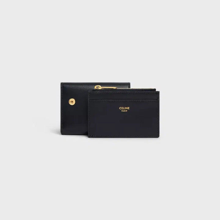 [BUNJANG] Celine Compact Wallet Triomphe Shiny Calfskin Black / 셀린느 컴팩트 월렛 코인 트리옹프 샤이니 카프스킨 블랙