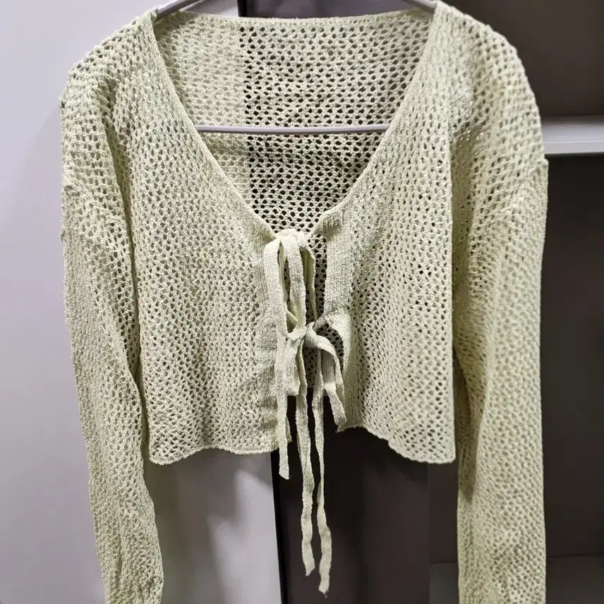 [BUNJANG] Summer Crop Knit Cardigan / 새) 여름 크롭 니트 가디건