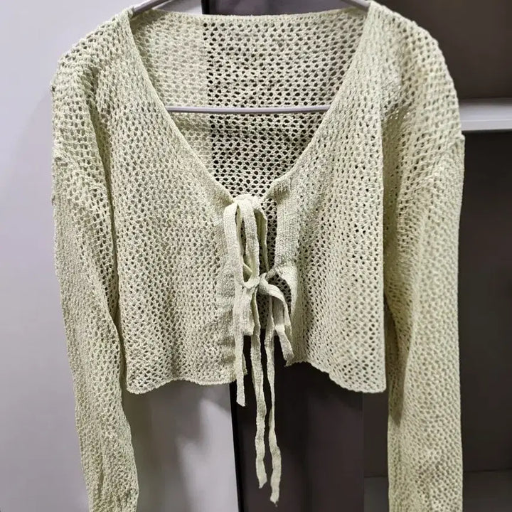 [BUNJANG] Summer Crop Knit Cardigan / 새) 여름 크롭 니트 가디건