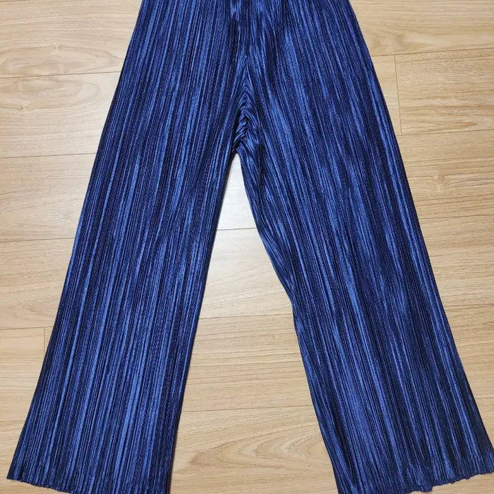[BUNJANG] Pleats Please by Issey Miyake Navy Wide Leg Pleated Pants / 이세이미야케 플리츠플리즈 네이비 팬츠 국내 정품 고급스러운 바지