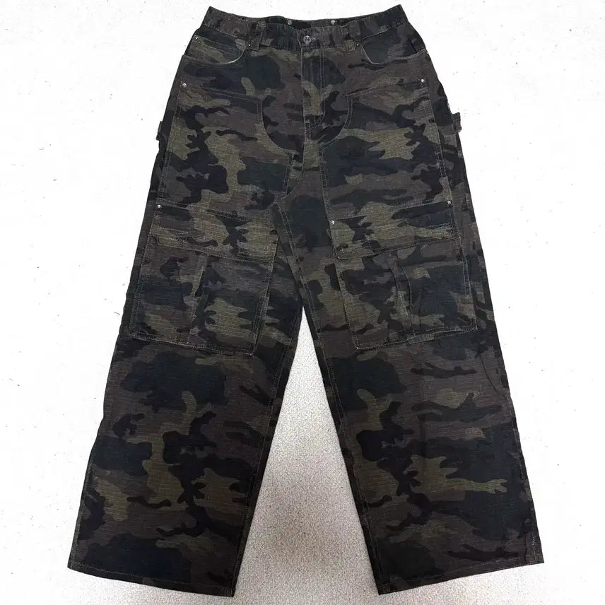 [BUNJANG] Maison Minet Double Knee Cargo Pants Camo / [30-31]메종미네드 더블니 카고 팬츠 바지 카모