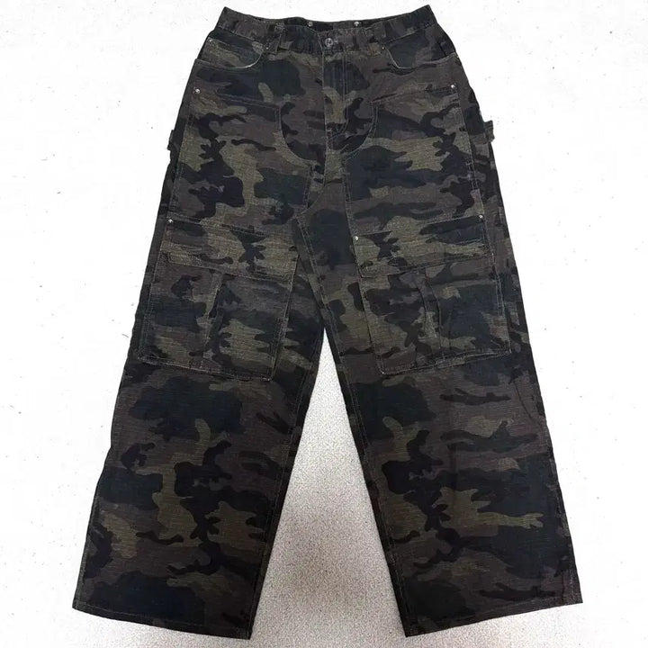 [BUNJANG] Maison Minet Double Knee Cargo Pants Camo / [30-31]메종미네드 더블니 카고 팬츠 바지 카모