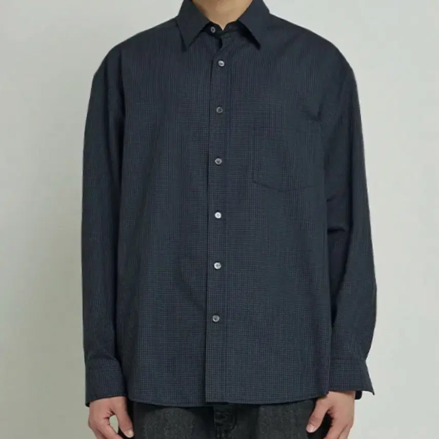 [BUNJANG] JOHAN HOMME Rouge De Check Shirt Dark Navy L / 주앙옴므 루즈드 체크 셔츠 다크 네이비 L