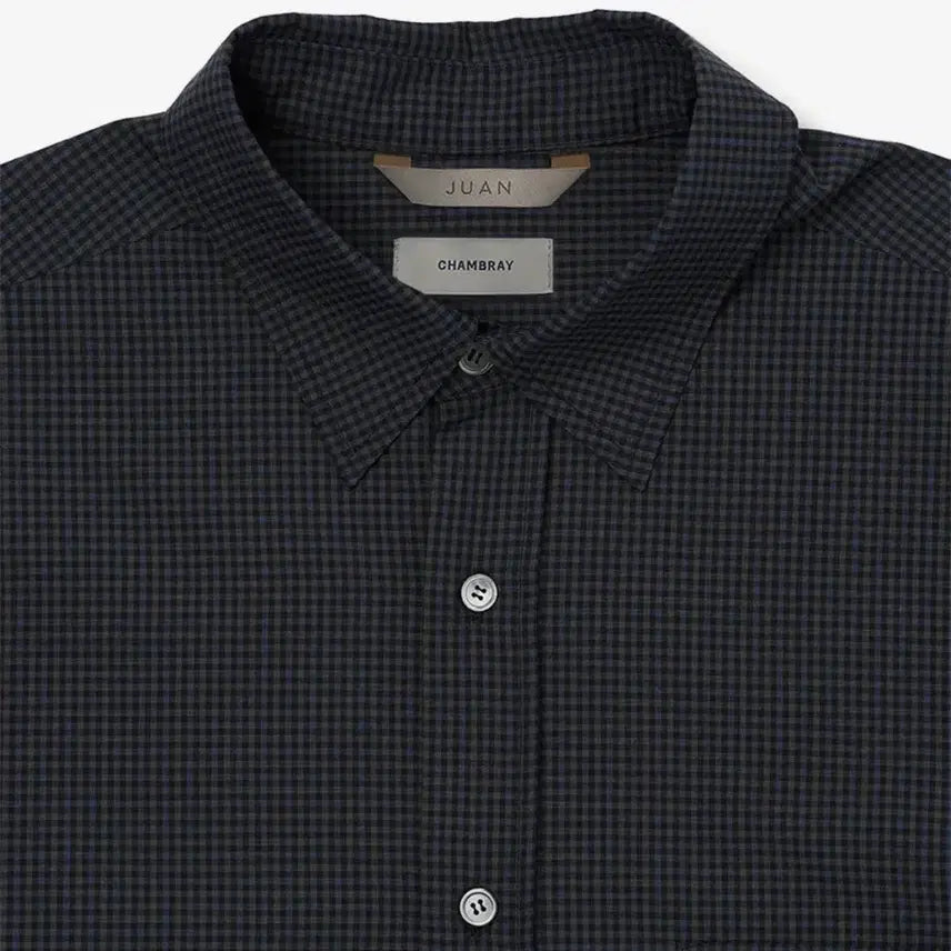 [BUNJANG] JOHAN HOMME Rouge De Check Shirt Dark Navy L / 주앙옴므 루즈드 체크 셔츠 다크 네이비 L