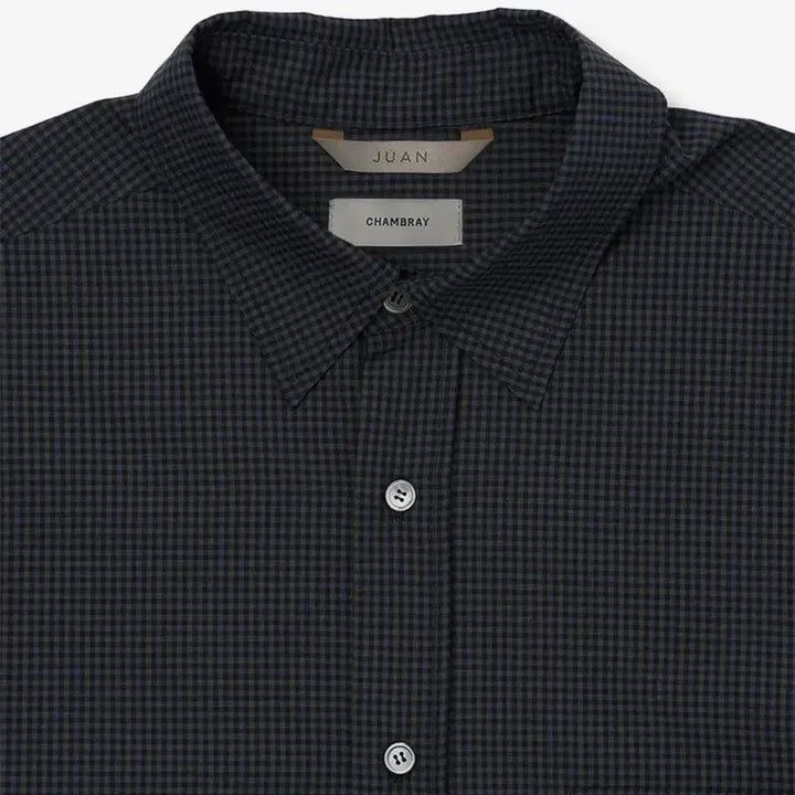 [BUNJANG] JOHAN HOMME Rouge De Check Shirt Dark Navy L / 주앙옴므 루즈드 체크 셔츠 다크 네이비 L