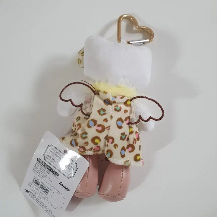 [BUNJANG] Hello Kitty Yellow Leopard Print Long Leg Plush Keychain / 롱다리키티 노랑 레오파드 인형 키링