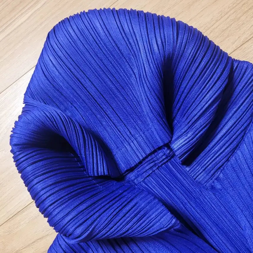 [BUNJANG] Issey Miyake Pleats Please Hooded Cropped Top - Purple / 이세이미야케 플리츠플리즈 후드 크롭탑 볼륨 후디 퍼플