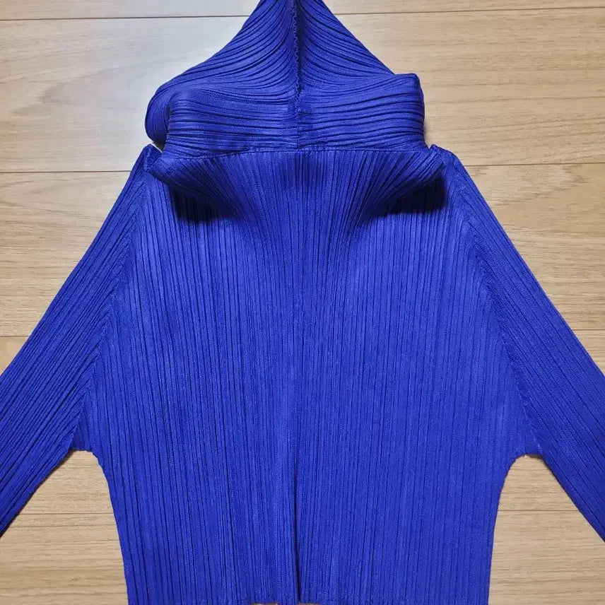 [BUNJANG] Issey Miyake Pleats Please Hooded Cropped Top - Purple / 이세이미야케 플리츠플리즈 후드 크롭탑 볼륨 후디 퍼플