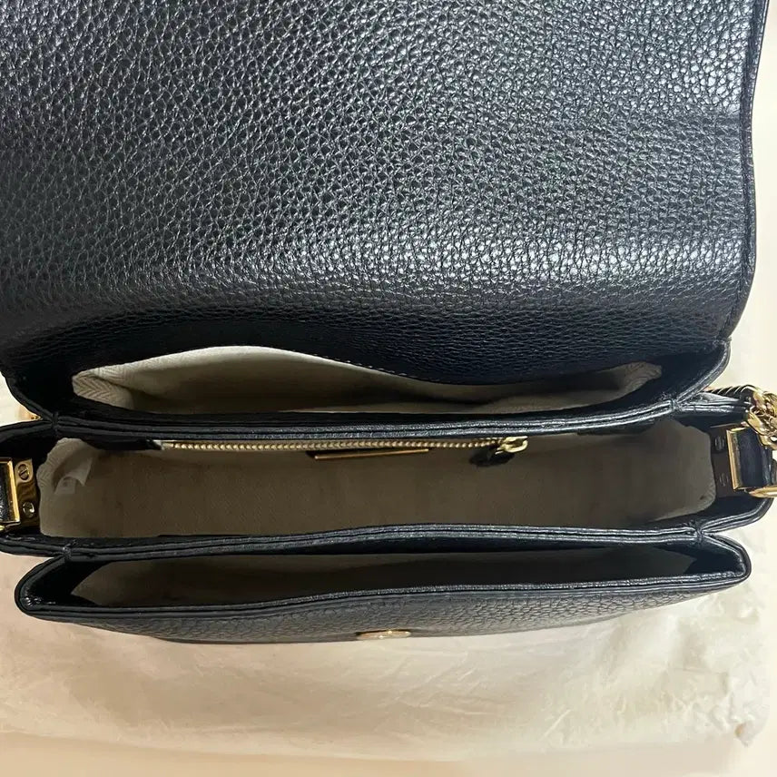[BUNJANG] Tory Burch Kira Pebbled Small Convertible Shoulder Bag Black / 토리버치 키라 페블드 스몰 컨버터블 숄더백 블랙