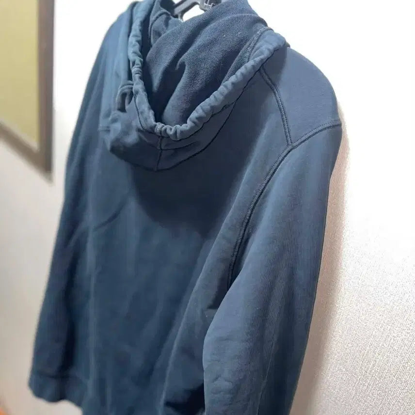 [BUNJANG] Stone Island Black Hooded Zip-Up / 스톤아일랜드 블랙 후드집업 XXL