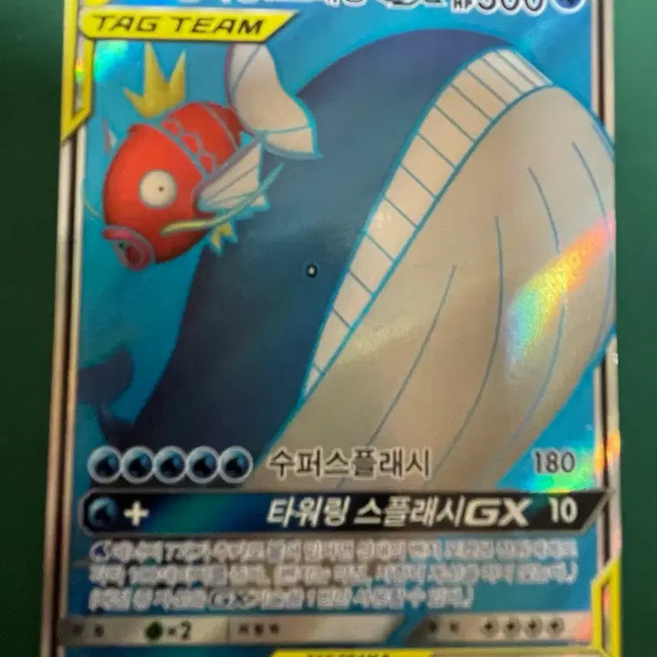 [BUNJANG] Pokemon Magikarp &amp; Wailord Tag Team SR Card / 포켓몬 카드 잉어킹&amp;고래왕 태그팀 sr