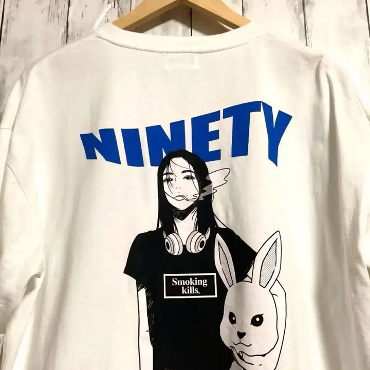 [SOLD OUT] 9090 smoking girls 화이트 티셔츠