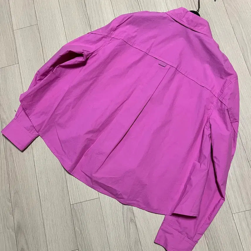[BUNJANG] O2nd A-Line Ruffle Blouse / 23년 한섬 오즈세컨 O2nd 바스락 코튼 A라인 프릴 블라우스 셔츠핑크