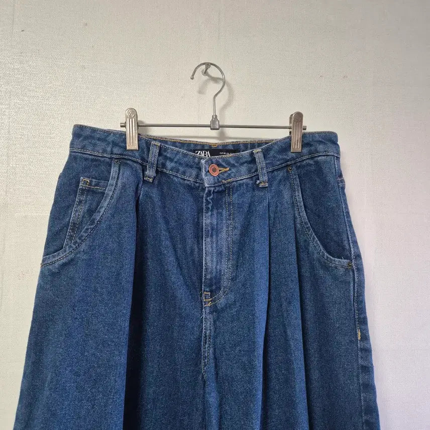 [BUNJANG] ZARA Pleated Baggy Denim Pants / 자라 플리츠 배기 데님 팬츠