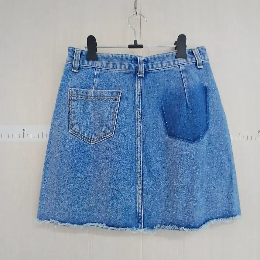 [BUNJANG] Denim Mini Skirt A-Line / 청 데님 미니 스커트 A라인