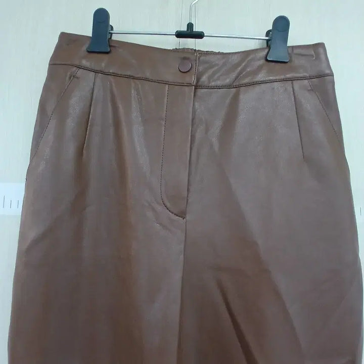 [BUNJANG] Derek Lam Brown Leather Wide Pants / DEREK LAM브라운 레더 와이드 팬츠