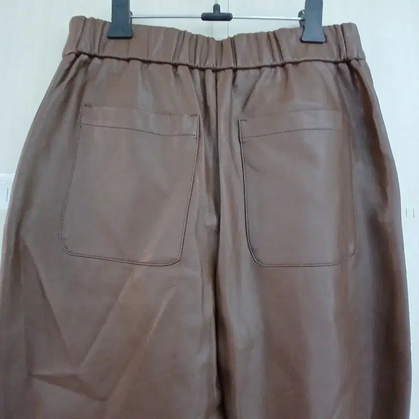 [BUNJANG] Derek Lam Brown Leather Wide Pants / DEREK LAM브라운 레더 와이드 팬츠