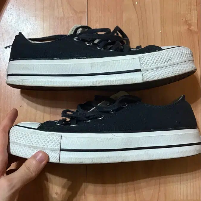 [BUNJANG] Converse Chuck Taylor All Star Lift Low Black Sneakers / 컨버스 척 테일러 올스타 리프트 로우 블랙 260