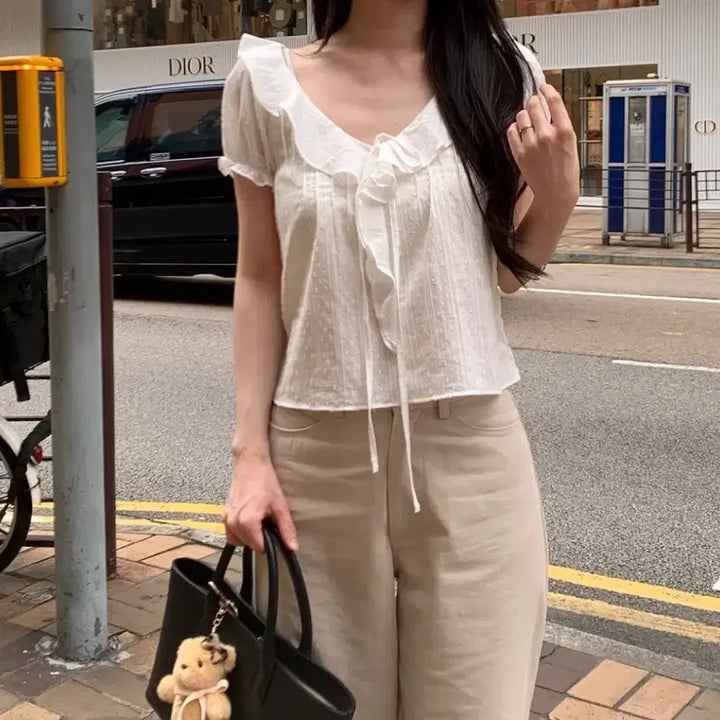 [SOLD OUT] 유솝 Jane ruffle blouse