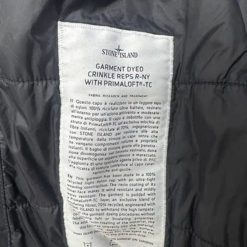 [BUNJANG] Stone Island Crinkle Reps PrimaLoft TC Jacket (Black) / [새상품급/M] 스톤아일랜드 크링클랩스 프리마로프트 TC 자켓