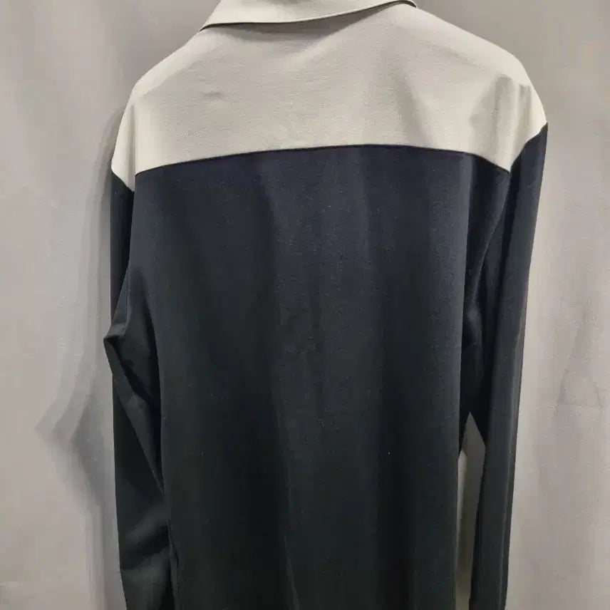 [BUNJANG] FANTOMSPORTS Black Color Block Polo Shirt / FANTOMSPORTS 긴팔 카라티 블랙 배색105